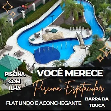 Magnifico Flat na Barra da Tijuca 704, com Linda Piscina, Academia, Balsa para Praia, Microondas, Frigobar, Tv Smart, Varanda e Mesa para Trabalho-1